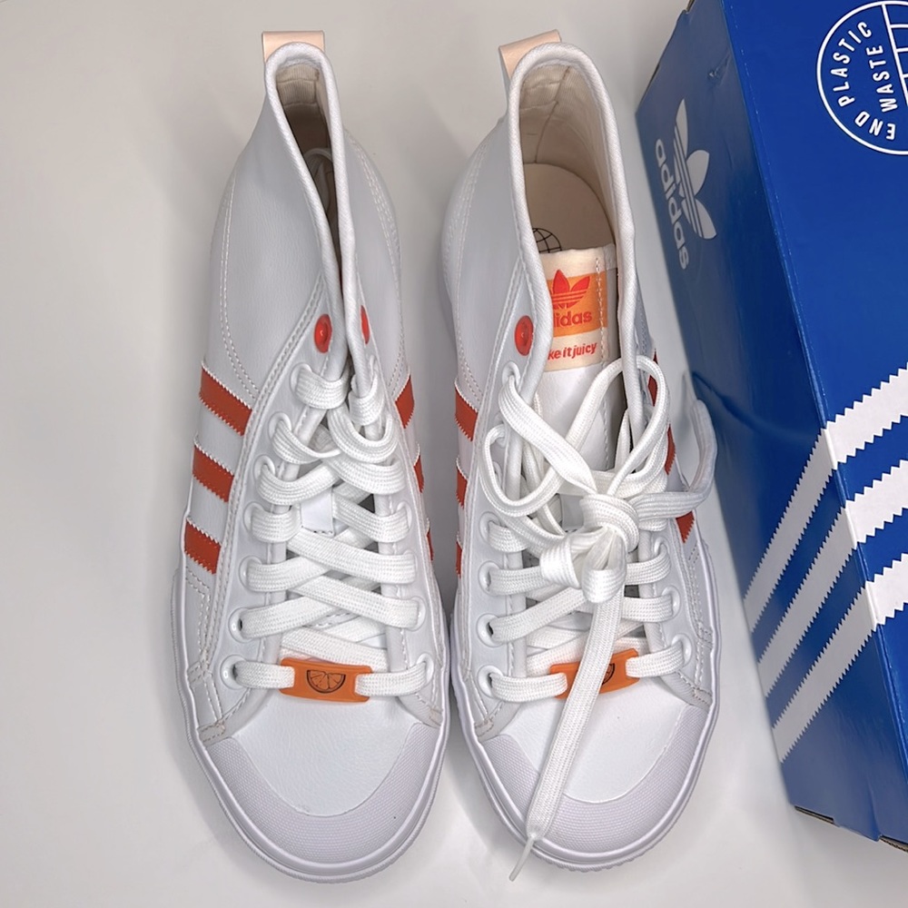 NWT Adidas Nizza Women's Platform Mid Vegan Tennis Shoes Sneakers Women’s 7 - Picture 2 of 9